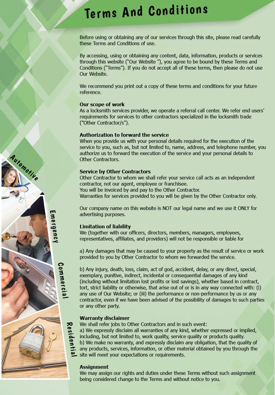 Central Lock Key Store Stuart, FL 772-285-1439 - TermsAndConditions-2